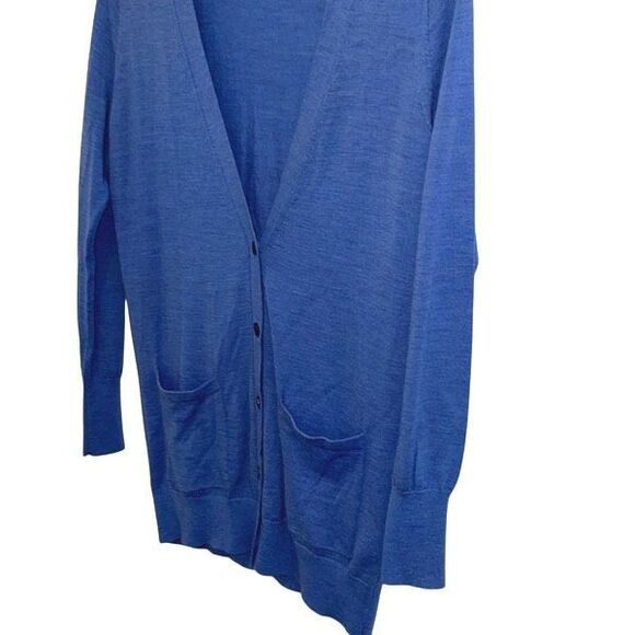 Banana Republic Womens Blue 100% Merino Wool Button Front Cardigan Sweater Small - Picture 3 of 9